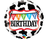 Μπαλόνι Φοιλ 18" Birthday Holstein Cow Pattern / 46 εκ